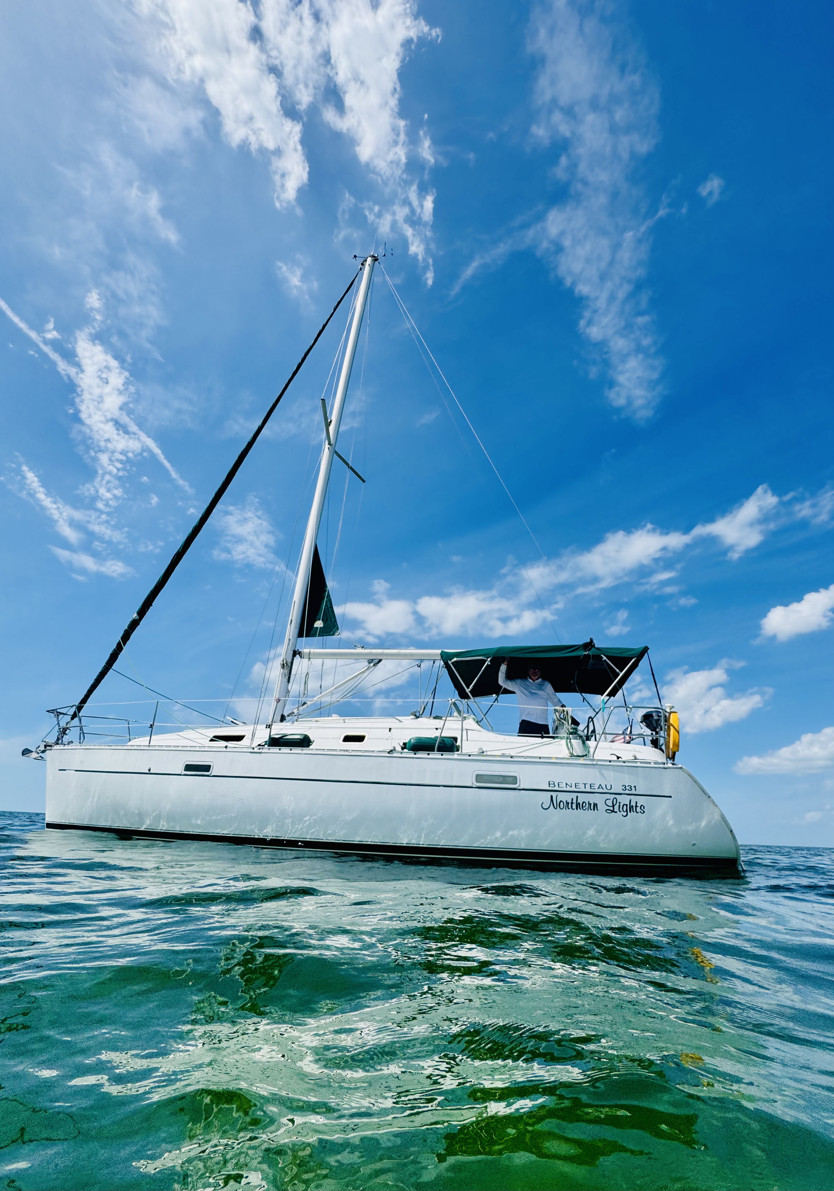 Northern Lights sailing in crystal clear Gulf waters