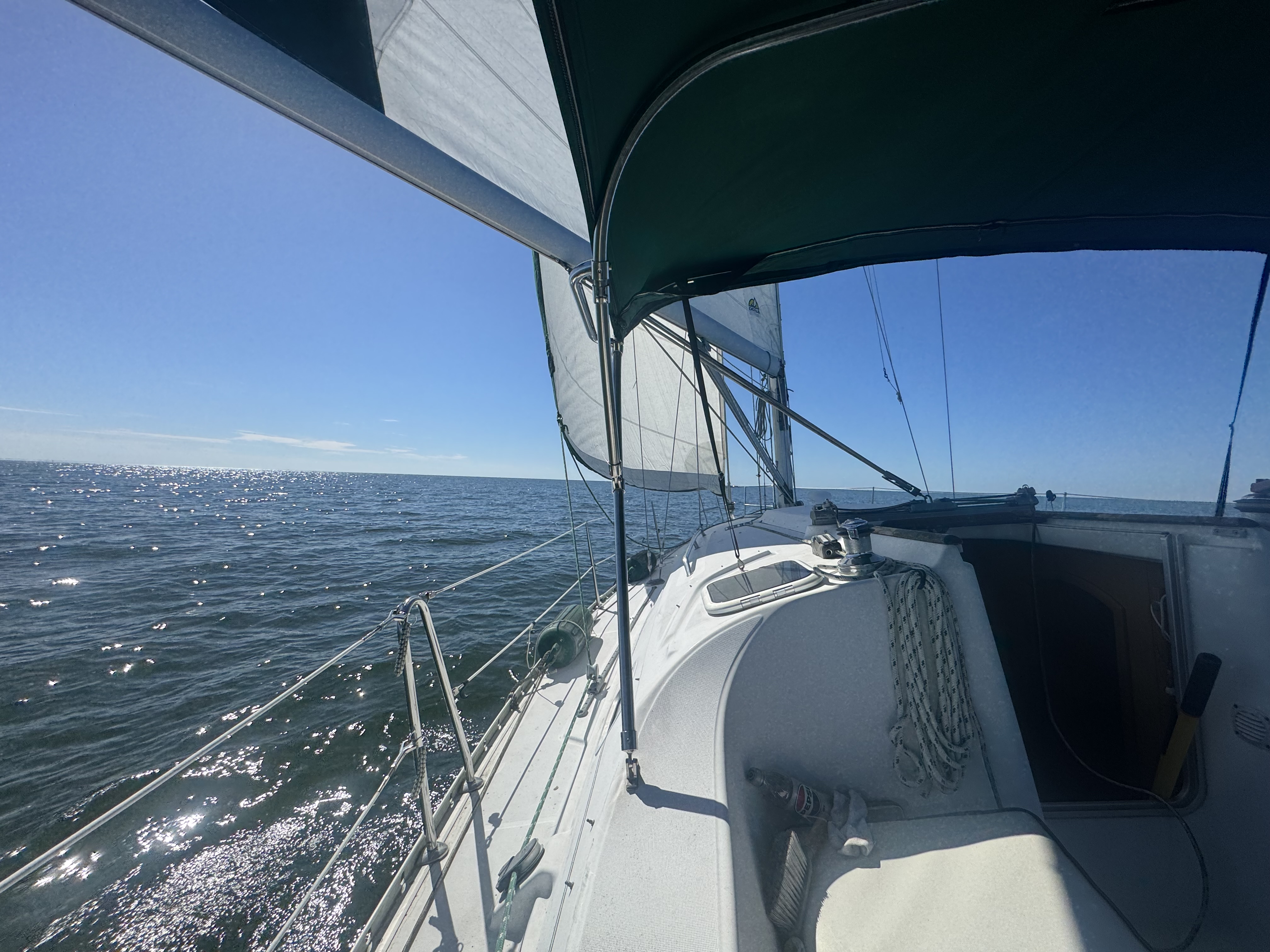 Northern Lights reaching under sail on the Gulf of Mexico
